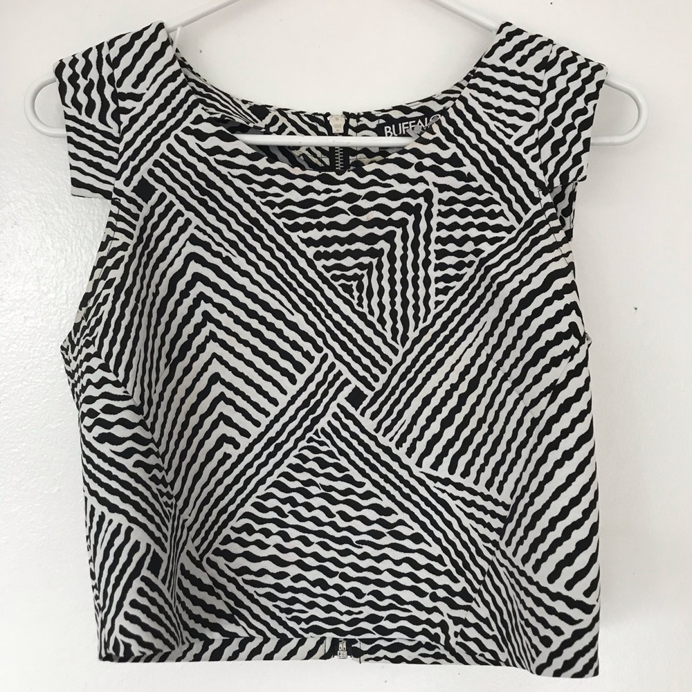 Striped, edgy crop top